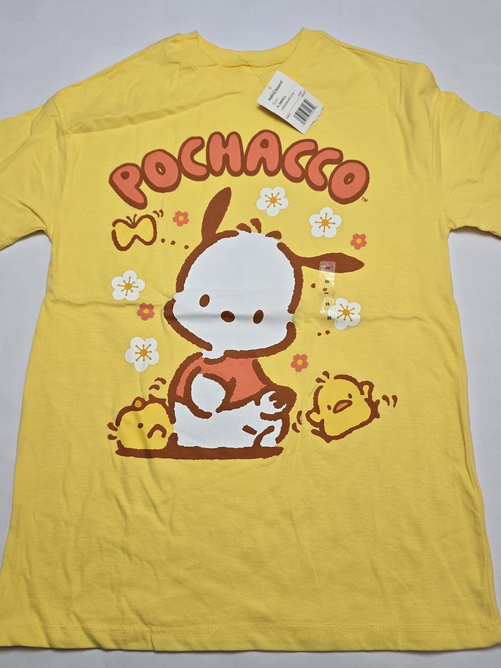 Sanrio Pochacco Yellow Short Sleeve Graphic Tee